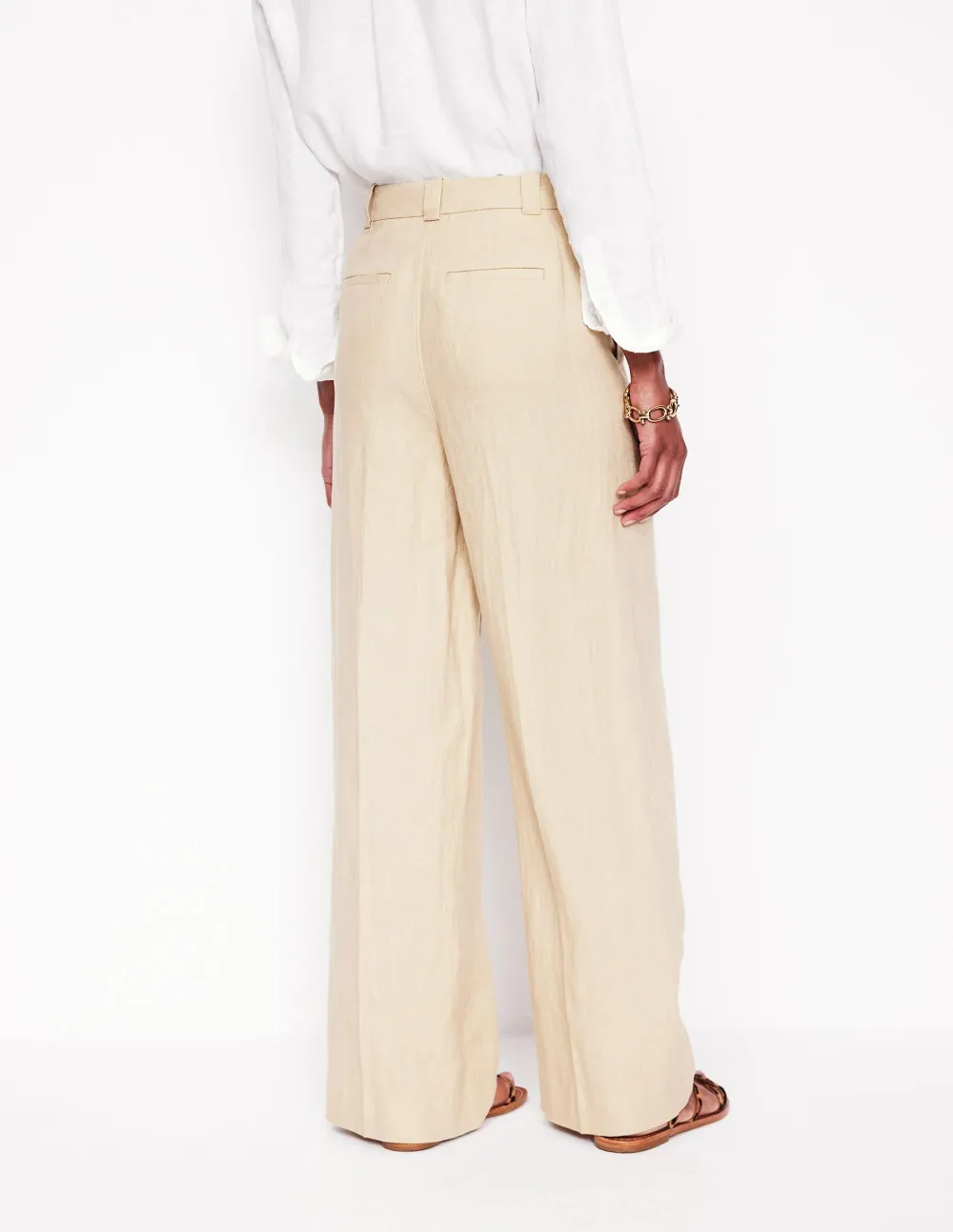 Westbourne Linen Pants -Oatmeal