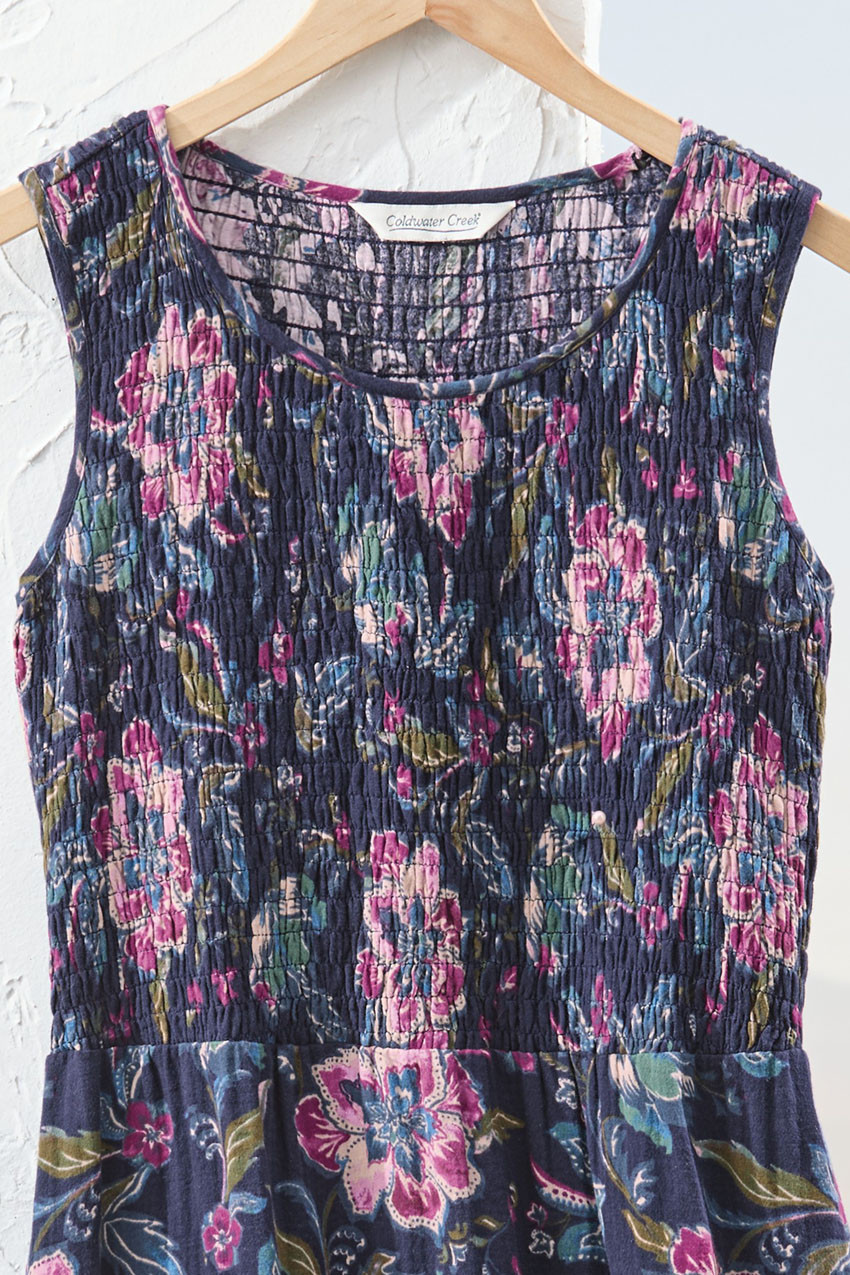 Garden Splash Smocked Gauze Dress