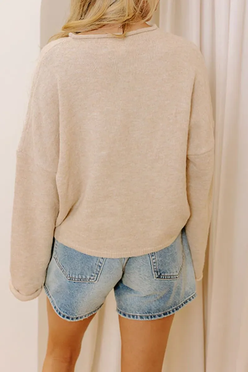 Sweet Curled Hem Women's Jacket