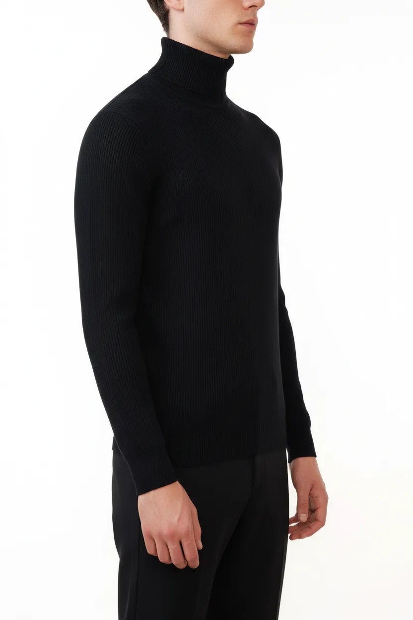 Modern Slim Fit Viscose Turtleneck Sweater