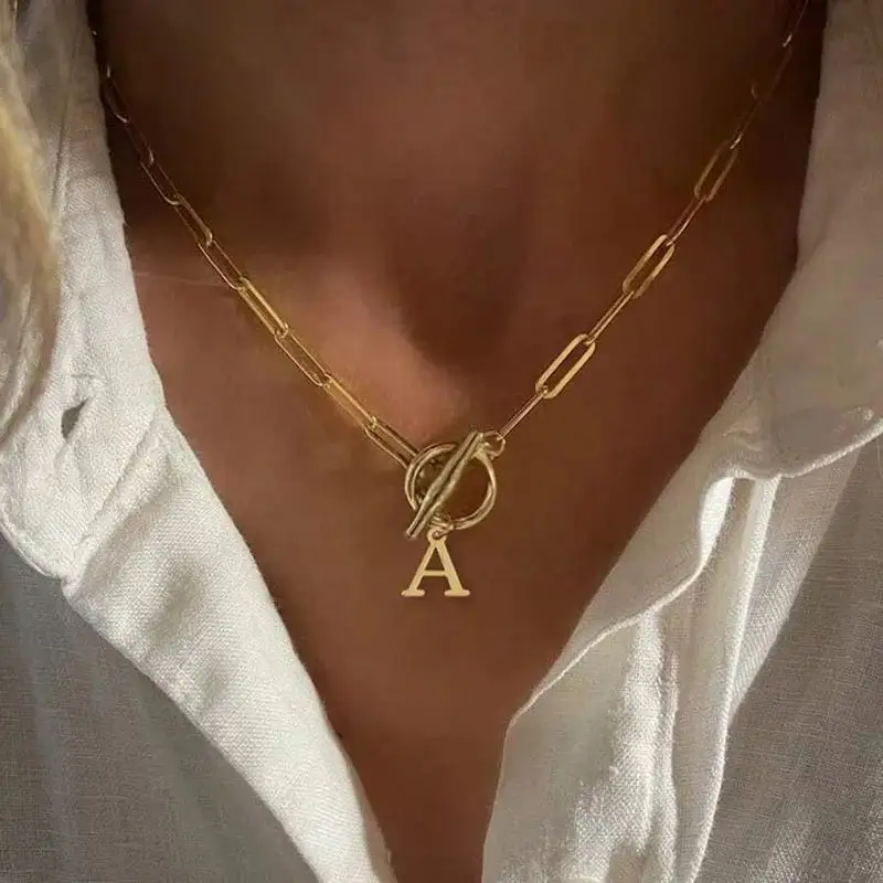 Polished Initial Necklace
