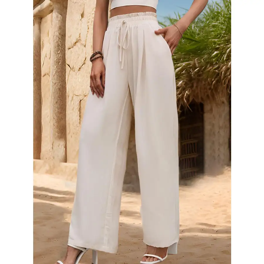 Modern Tied Wide Leg Pants