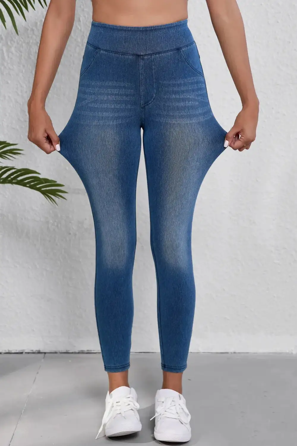 Contoured High Waist Skinny Denim Jeans