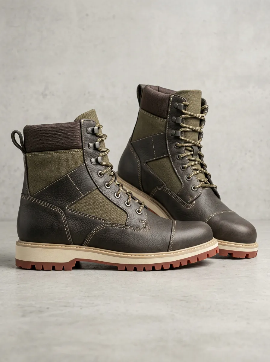 Unisex Outdoor Tactical Leather Work Boots