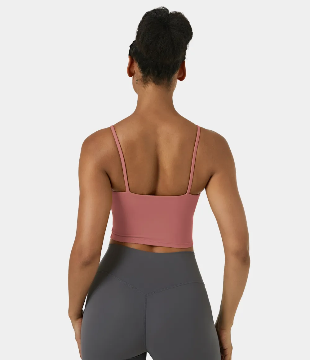 Basic Padded Workout Cropped Tank Top