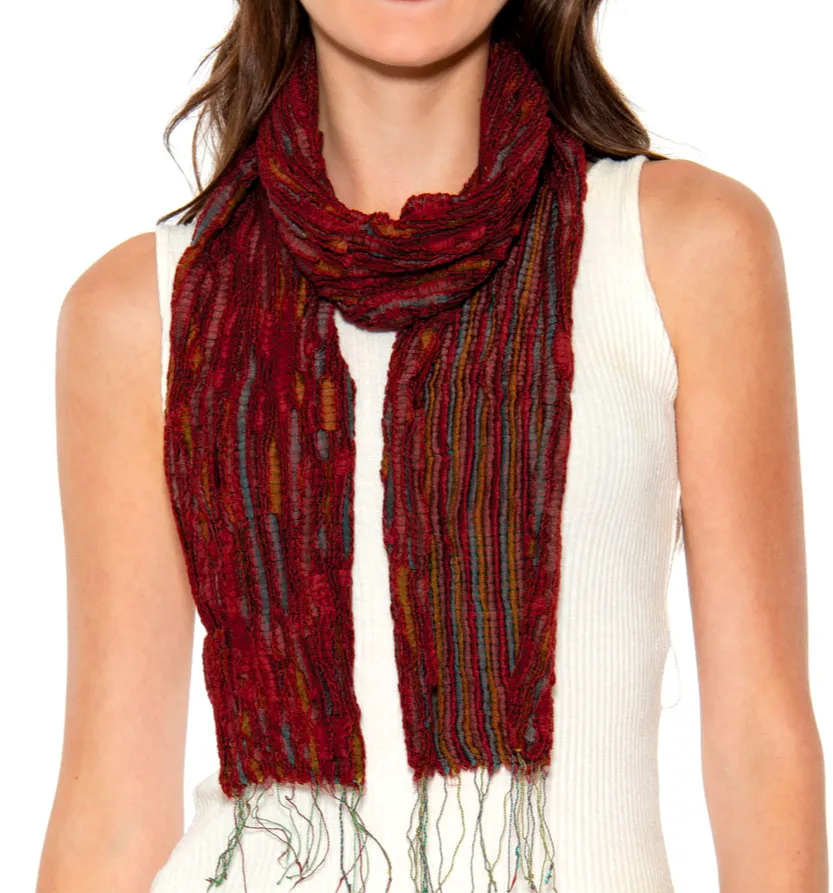 Textured Silk Wool Scarf