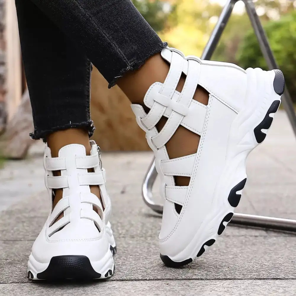 Refined Cutout Platform Sneakers