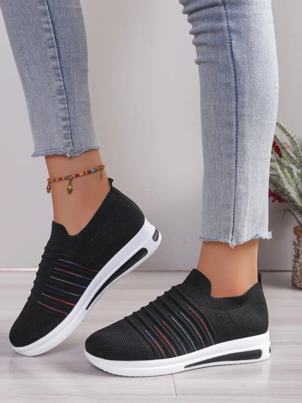 Wedge Mesh Sneakers