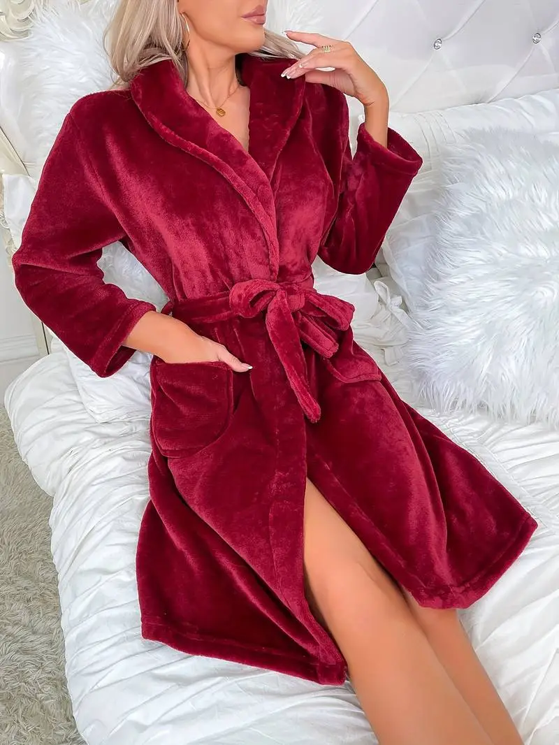 Thickened Wrap Fleece Robe