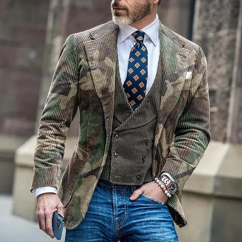 Easy Tailored Camo Blazer