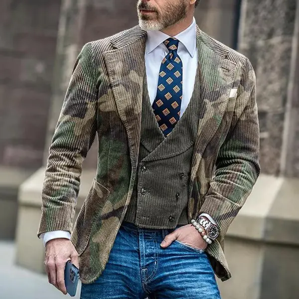 Easy Tailored Camo Blazer