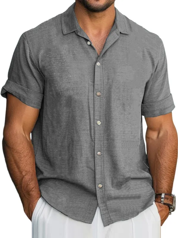 Workwear Short Sleeve Camp Collar Shirt