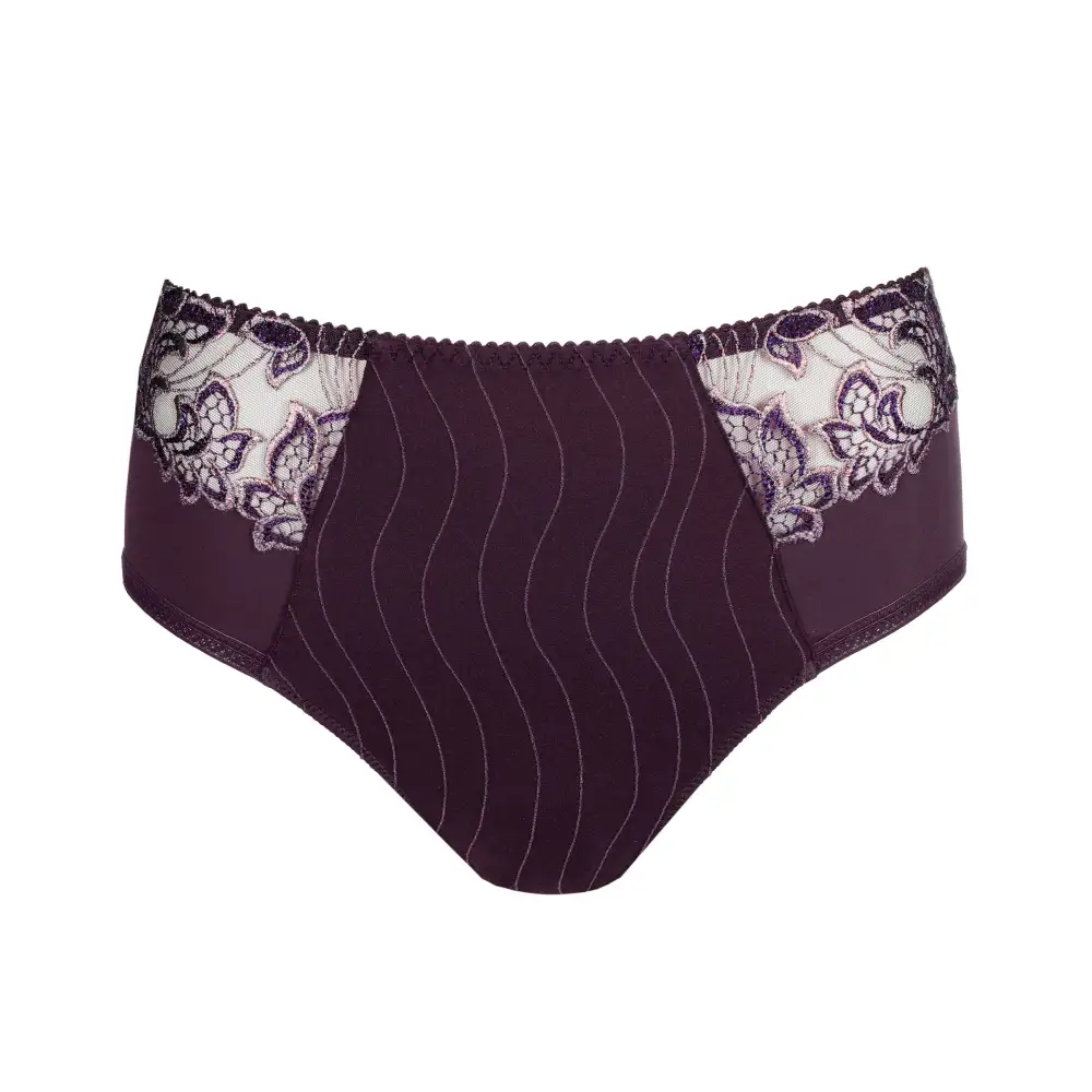 Women's Flat Seams Elastic Waistband Cotton Gusset Cotton Retro Detail Soft Fabric Brief Panty