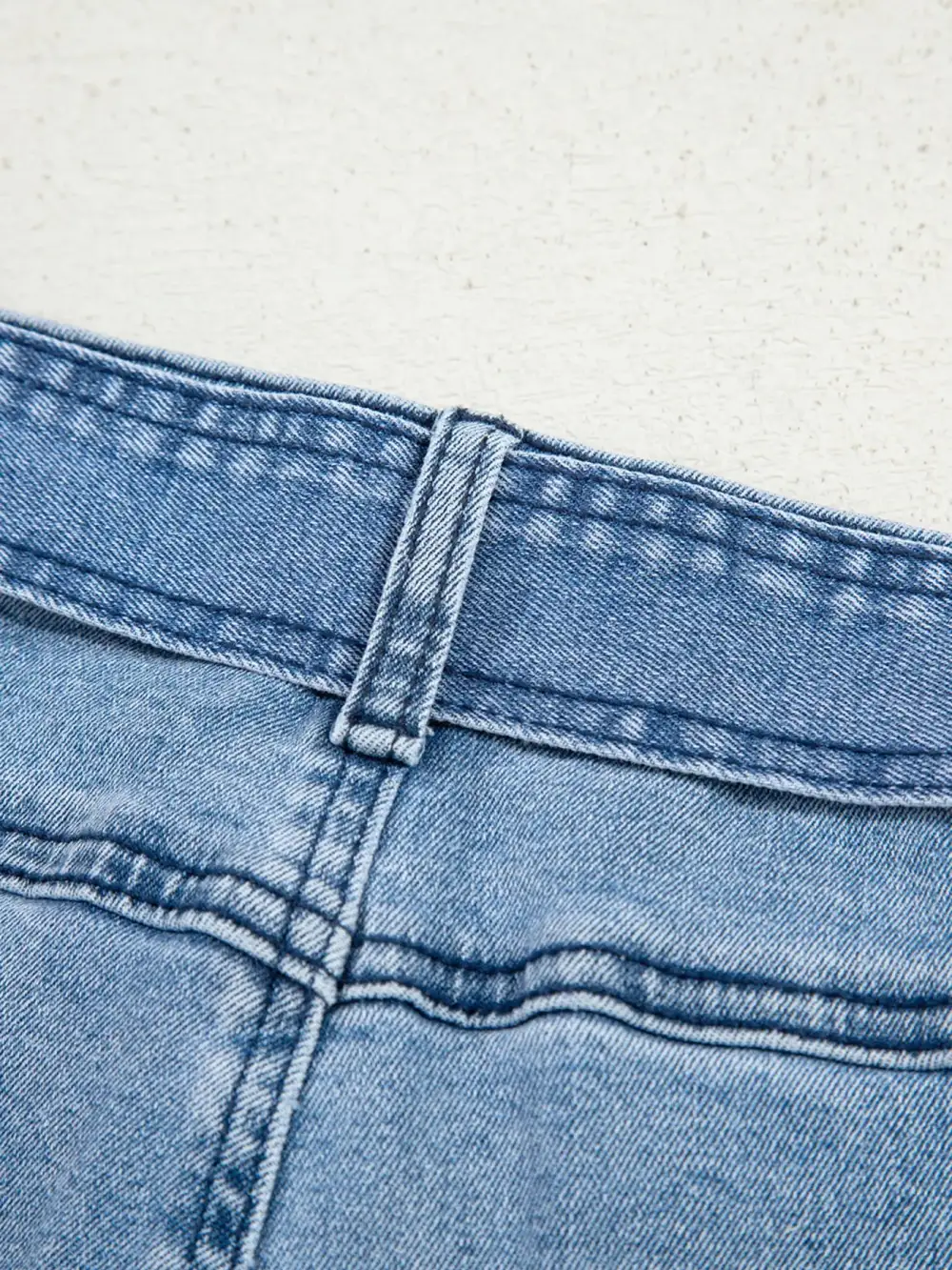 High Rise Raw Hem Denim Jeans
