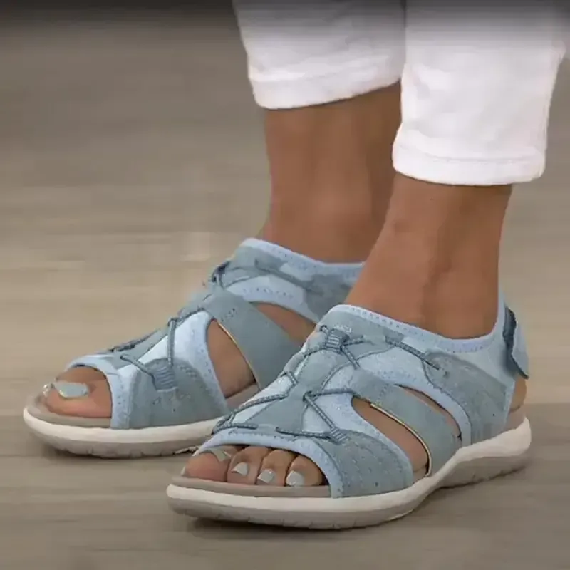 Ladies Sandals New Fashion Pure Color Casual  Sandals