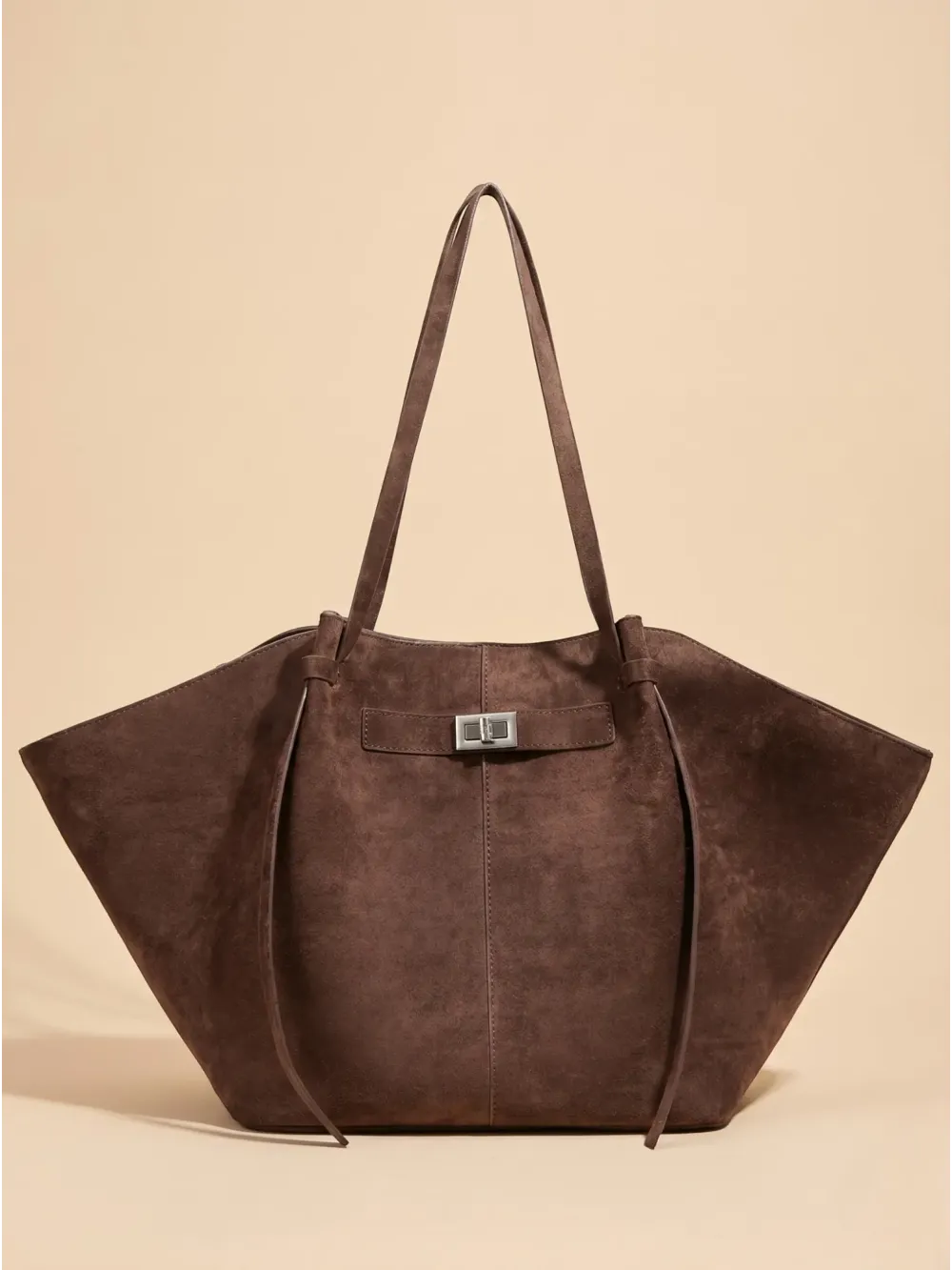 Large Capacity Suede Look Tote Bag