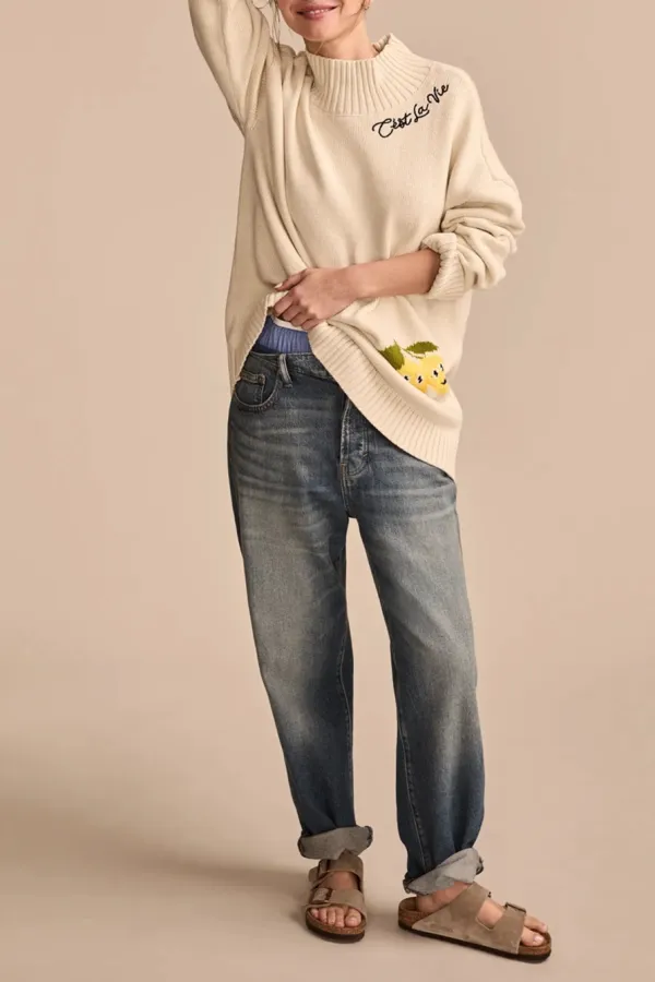 Long Sleeve Intarsia Turtleneck