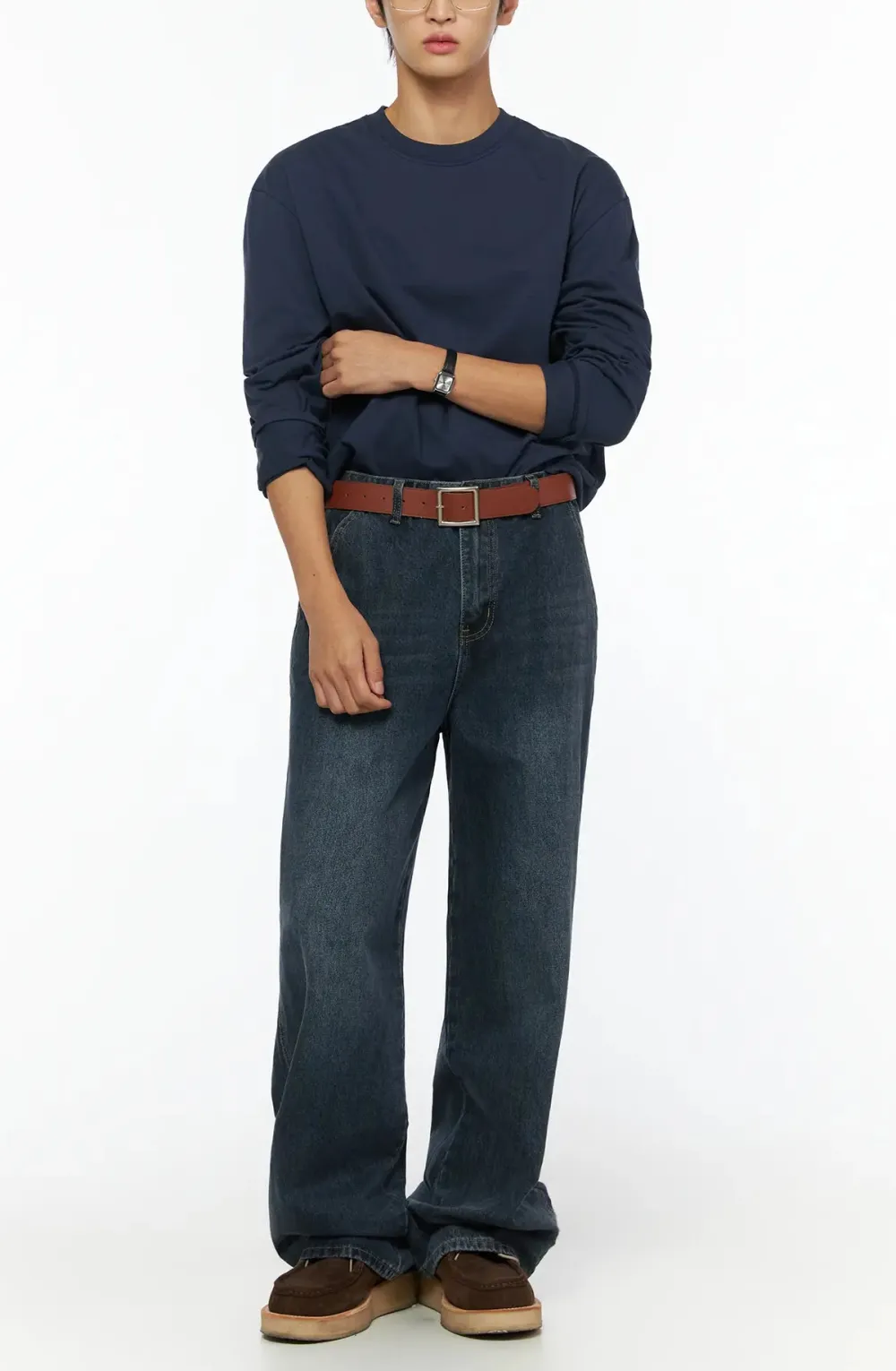 Men's Heavyweight Semi-Cropped Long Sleeve Tee