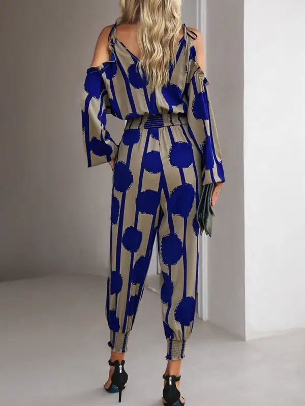 Lyric Abstract Print High Waist Jumpsuit
