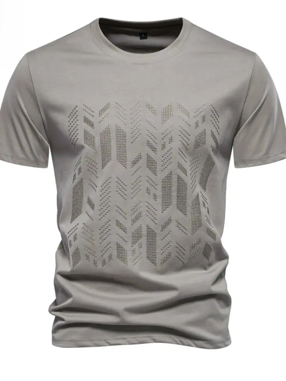 Embroidered Crew Neck Tee