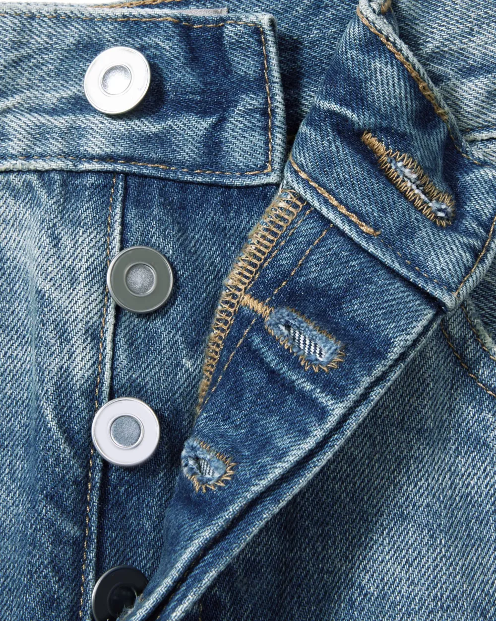 Washed High-Waisted Jeans
