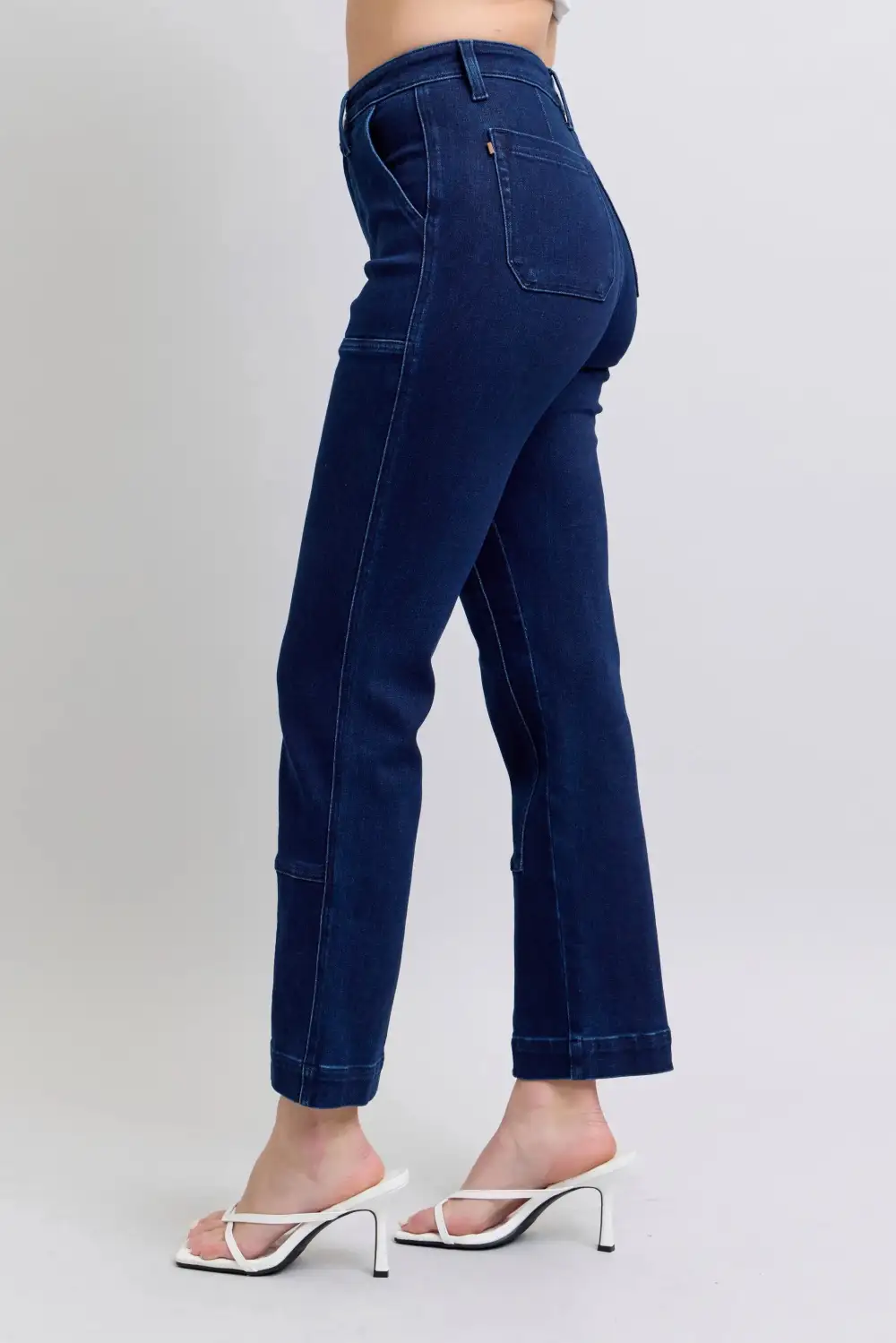 Relaxed Straight Leg Denim Jeans