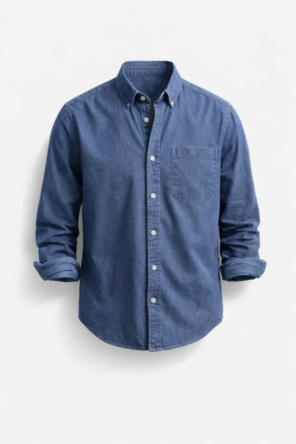 Refined Chest Pocket Classic Long Sleeve Shirt