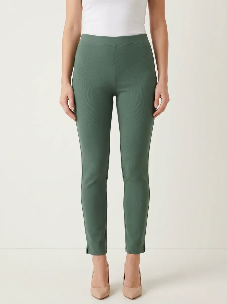 Mid-Rise Slim-Fit Women's Stretch Mid-Rise Pants