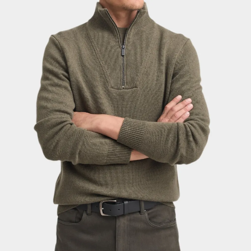 Men's Wool Half Zip Sweater