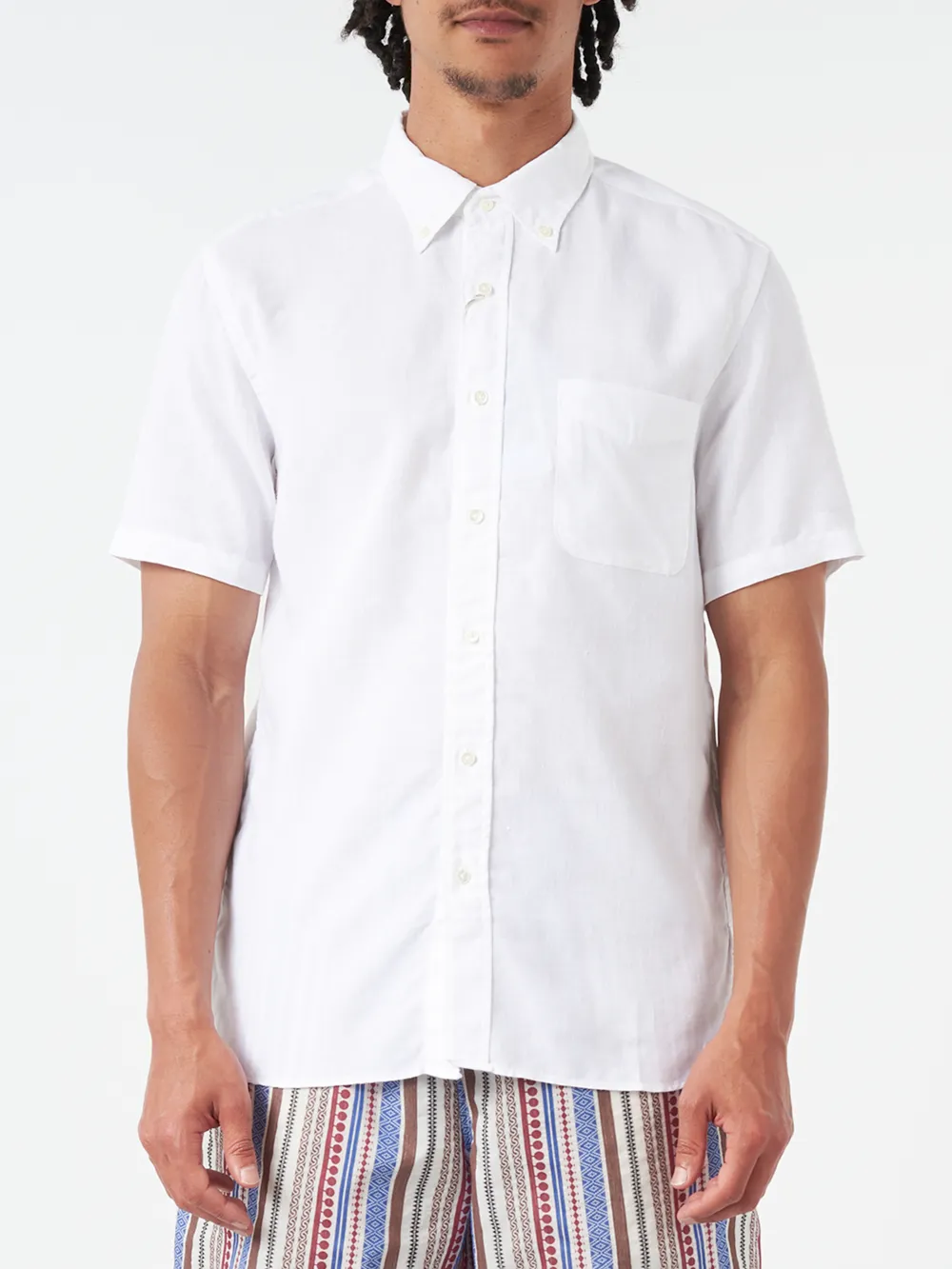 Men's Short Sleeve Box Pleat Shirt