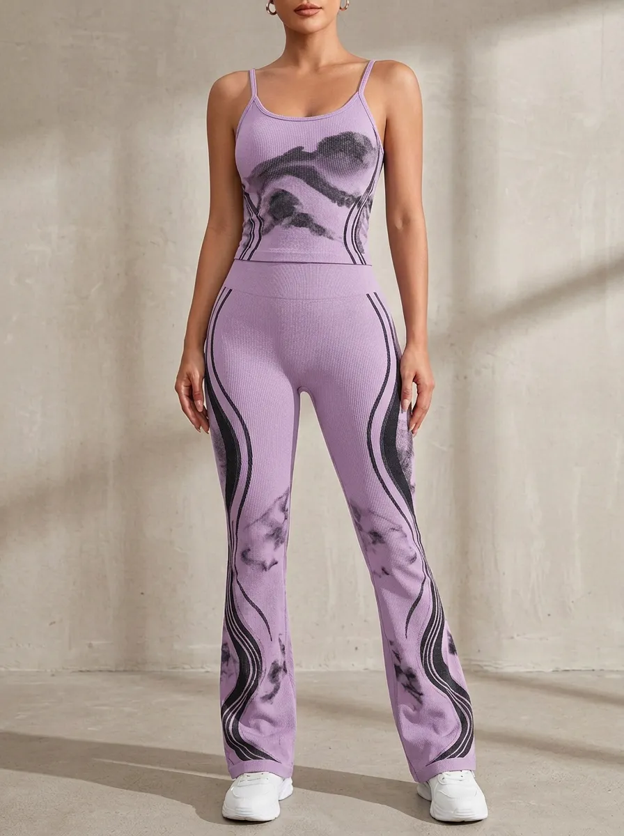 Swirl Textured Flare Active Set