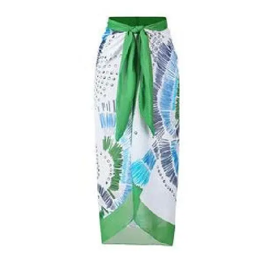 Ruffles One Piece Swimwear with Skirt Cover