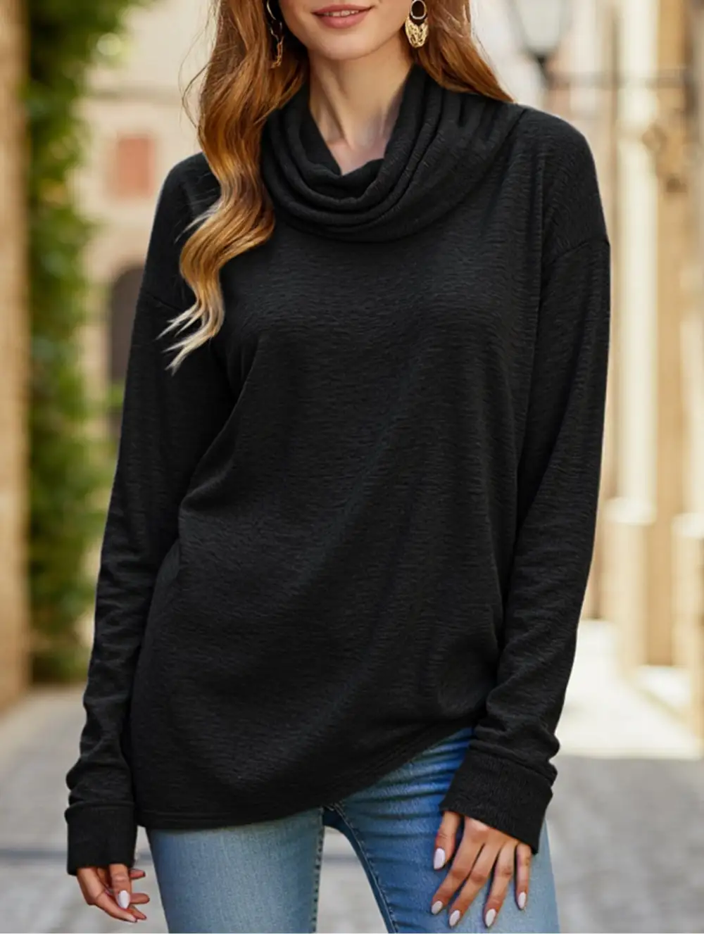 Pullover Pile Tee Top