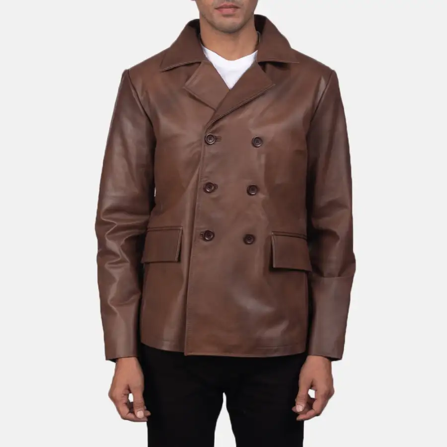 Men's Leather Coat Jacket