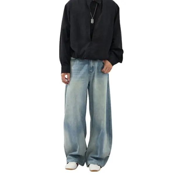 Clean Line Baggy Denim Jeans