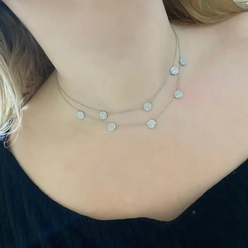 Minimal Detailed Classic Diamond Necklace
