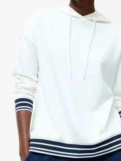 Designer Hooded Striped Sweatshirt