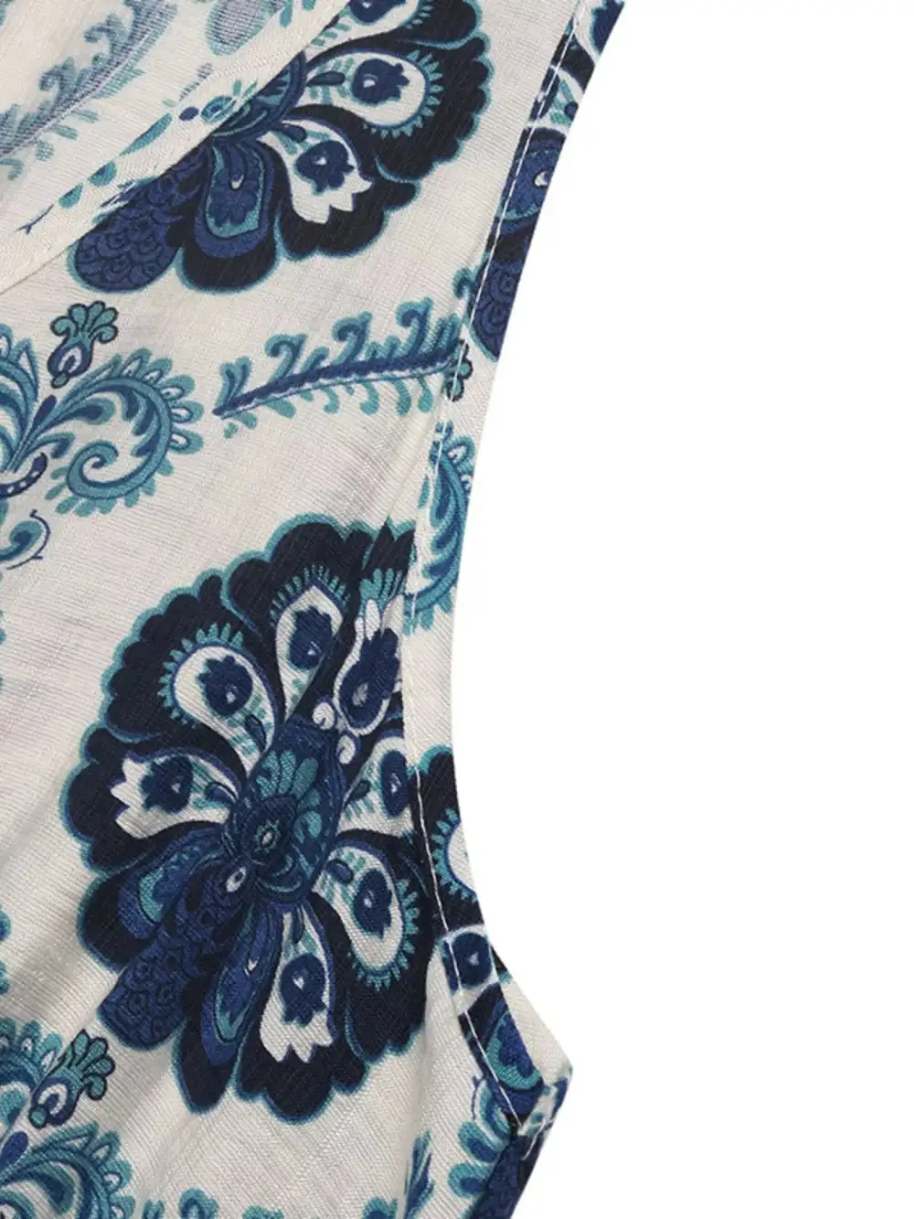 Printed Slit Sleeveless Maxi Dress