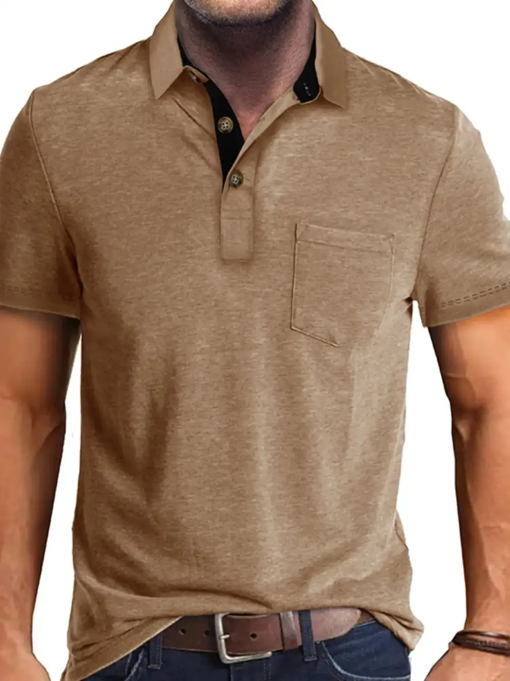 Everyday Pocket Detail Collared Polo Shirt
