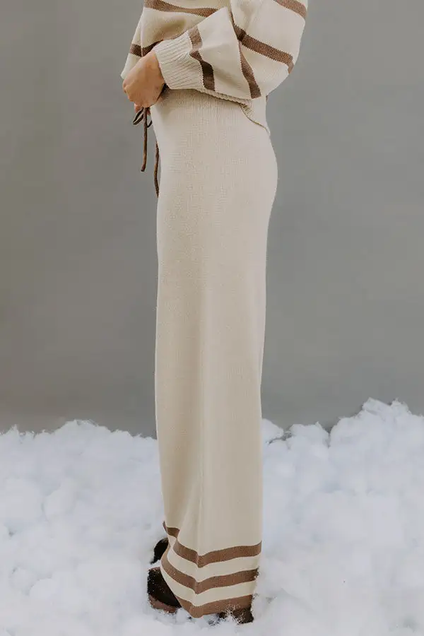 Darling High Waist Stripe Knit Pants