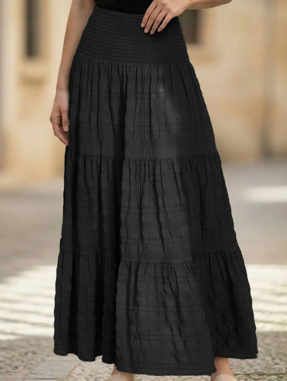 Pocket Waist Maxi Skirt