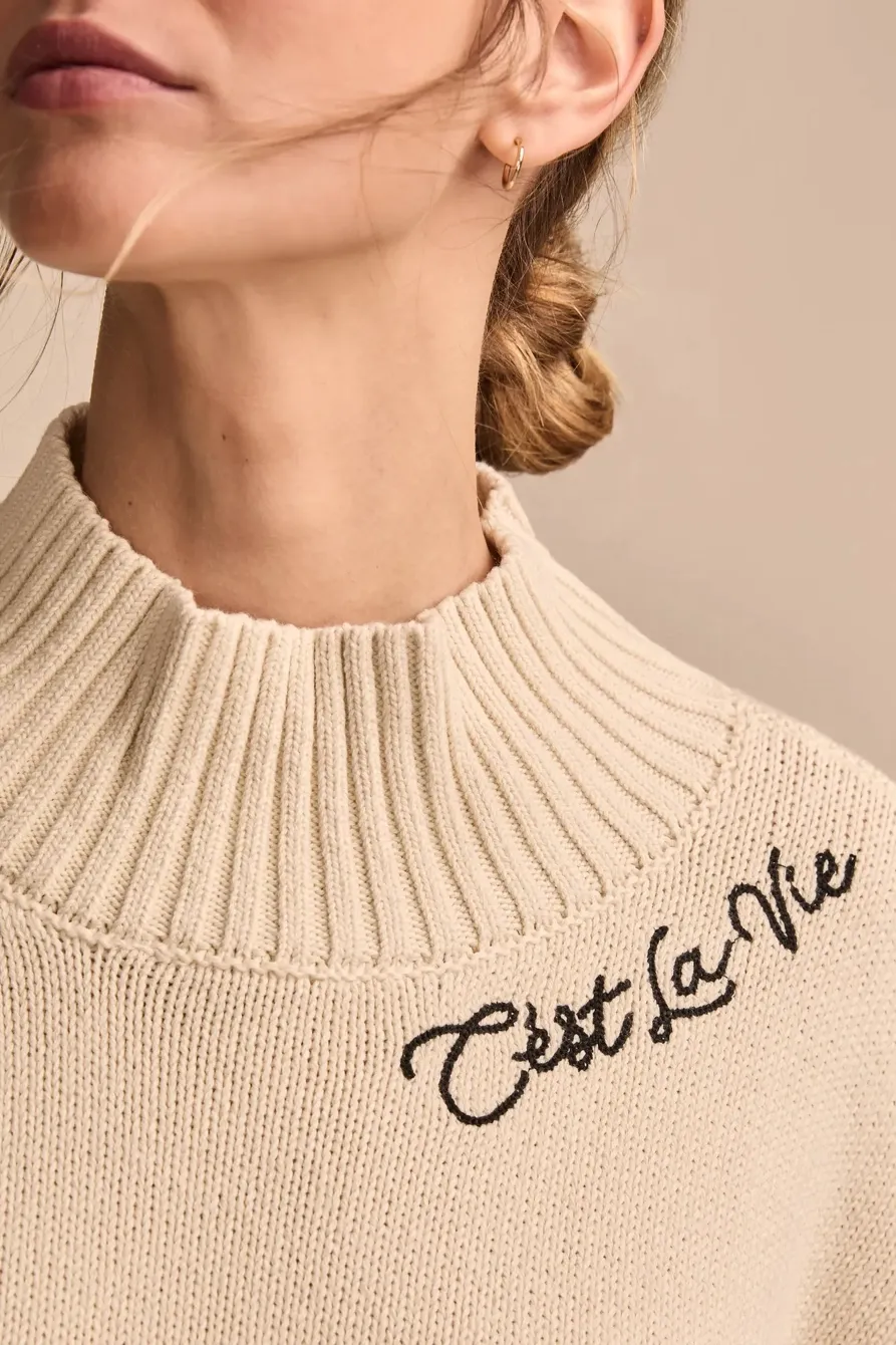 Long Sleeve Intarsia Turtleneck