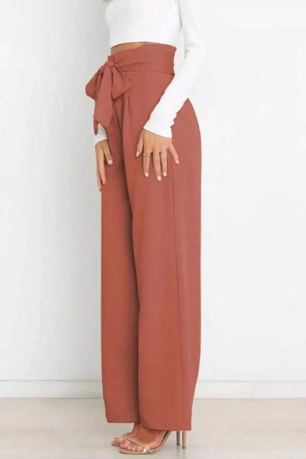 Wide Leg High Waist Pocketed Everyday Pants