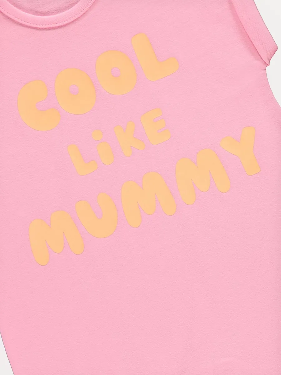 Pink Cool Like Mummy Romper