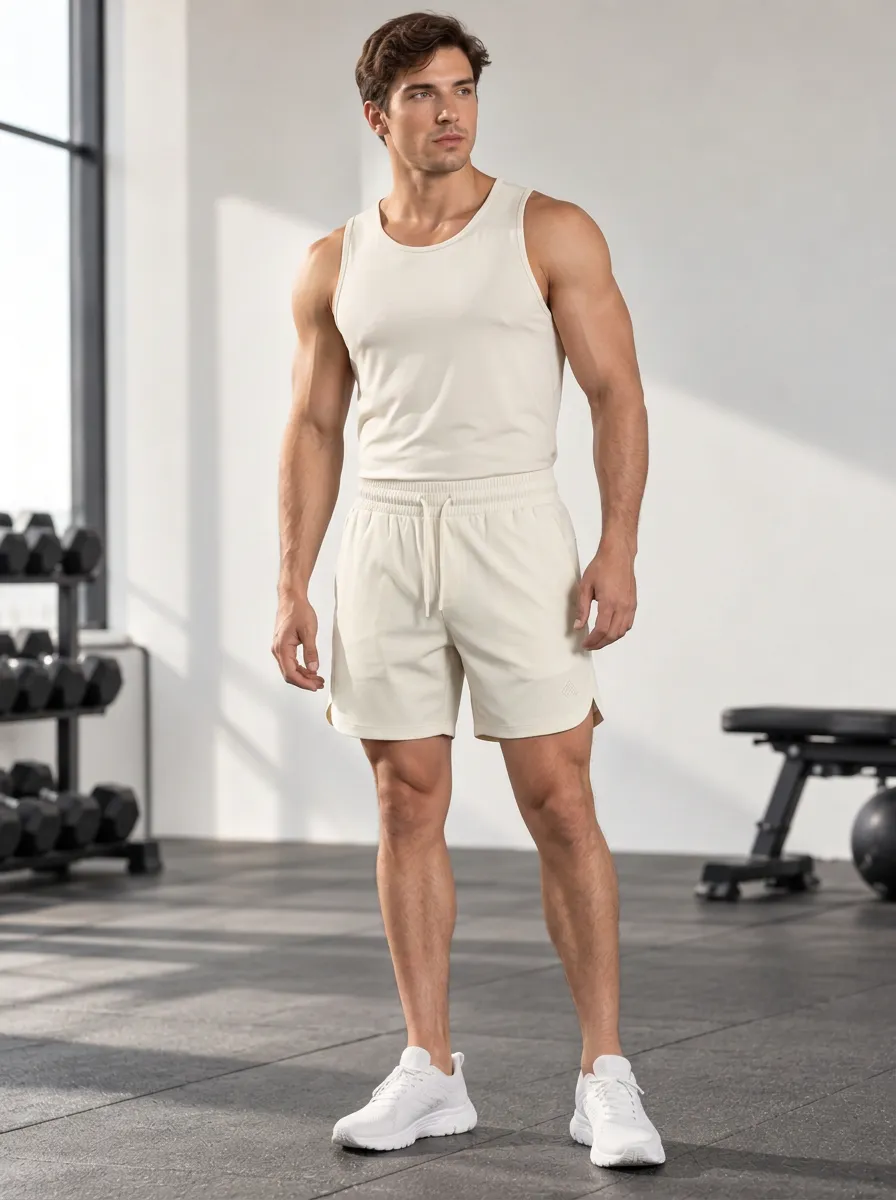 Men's Clean Line Printed Gym Shorts