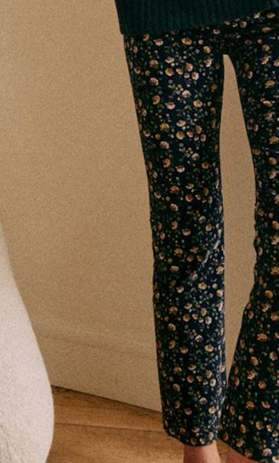 High Waist Printed Trousers