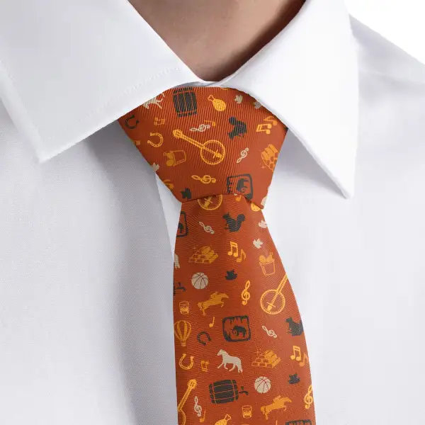 Polished Heritage Emblem Style Necktie