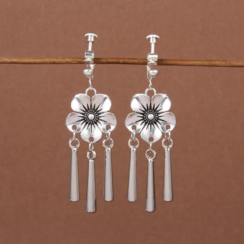 Vintage Tassel Spiral Drop Earrings