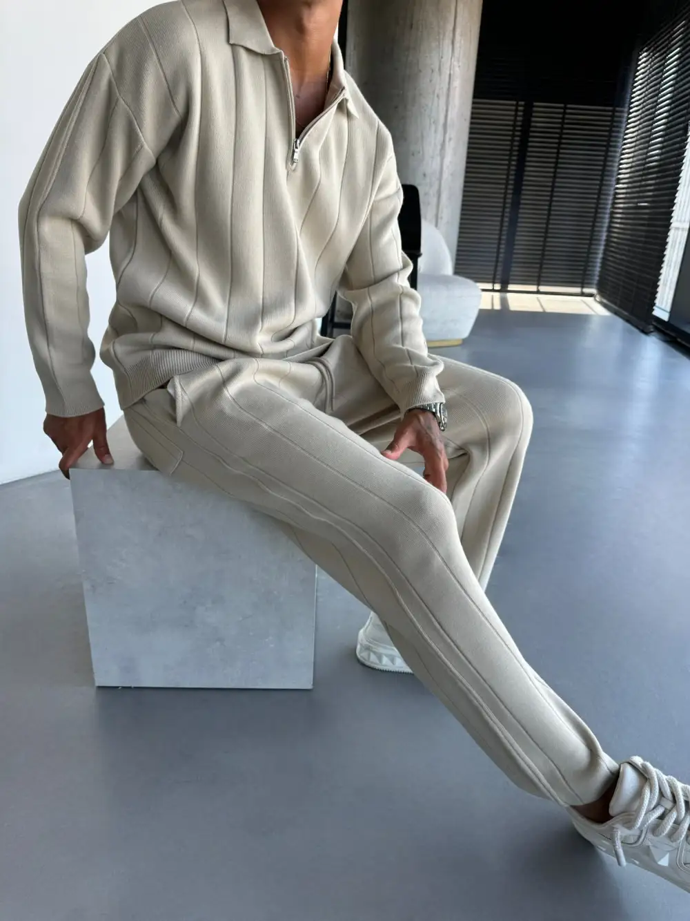 Weekend Relaxed Knit Sweatshirt