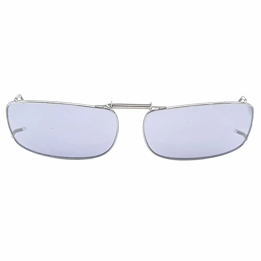 Smoke Lens 56mm Rectangular Polarized Clip-On Sunglasses
